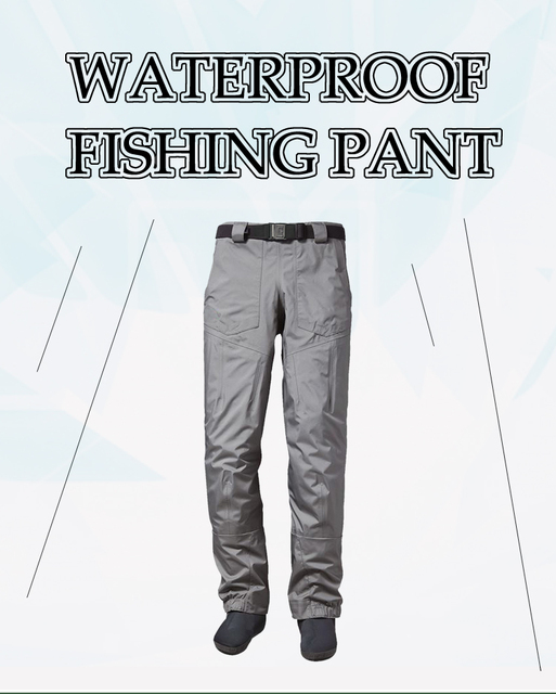 Męskie spodnie myśliwskie do brodzenia w wodzie Fly Fishing, 3-warstwowe, trwałe, oddychające, wodoodporne, z neoprenowymi stopami dla kobiet polujących na kaczki - Wianko - 2