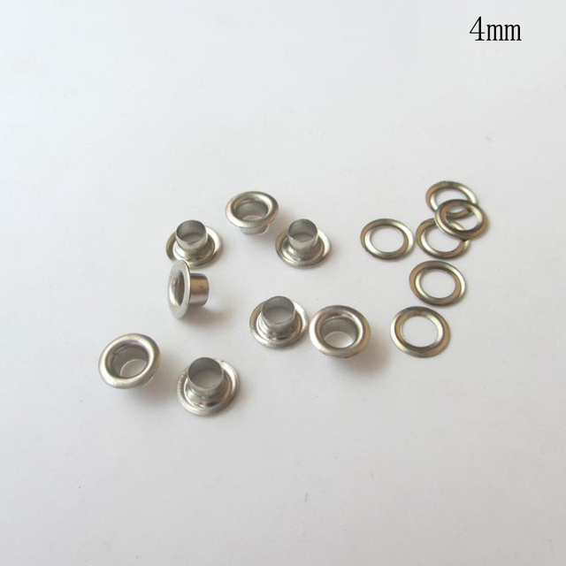 500 sztuk metalowych przycisków 4MM średnicy oczka nit do ręcznie robionych toreb skórzanych - srebrne - Wianko - 7