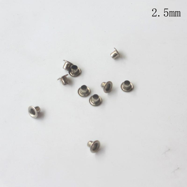 500 sztuk metalowych przycisków 4MM średnicy oczka nit do ręcznie robionych toreb skórzanych - srebrne - Wianko - 4