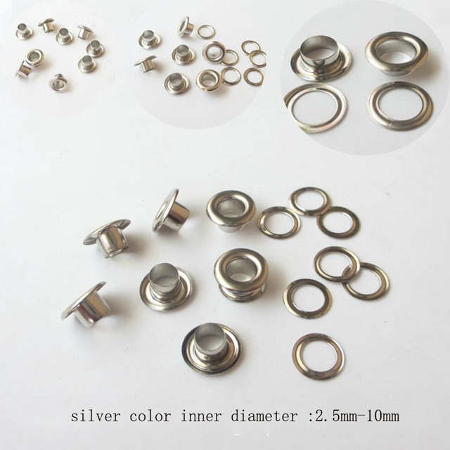 500 sztuk metalowych przycisków 4MM średnicy oczka nit do ręcznie robionych toreb skórzanych - srebrne - Wianko - 3