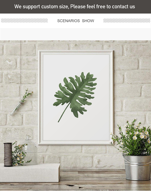 Nowoczesny plakat ozdobny z tropikalnymi roślinami dla salonu w stylu skandynawskim - Wianko - 4