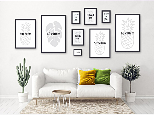 Nowoczesny plakat ozdobny z tropikalnymi roślinami dla salonu w stylu skandynawskim - Wianko - 2