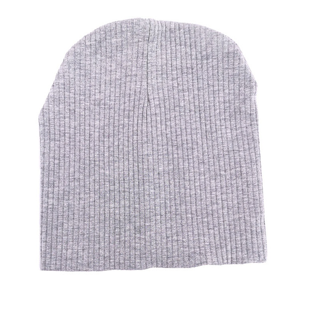 Miękkie bawełniane czapki beanie dla noworodków, niemowląt i dzieci - prążkowane, dla dziewcząt i chłopców - Wianko - 14