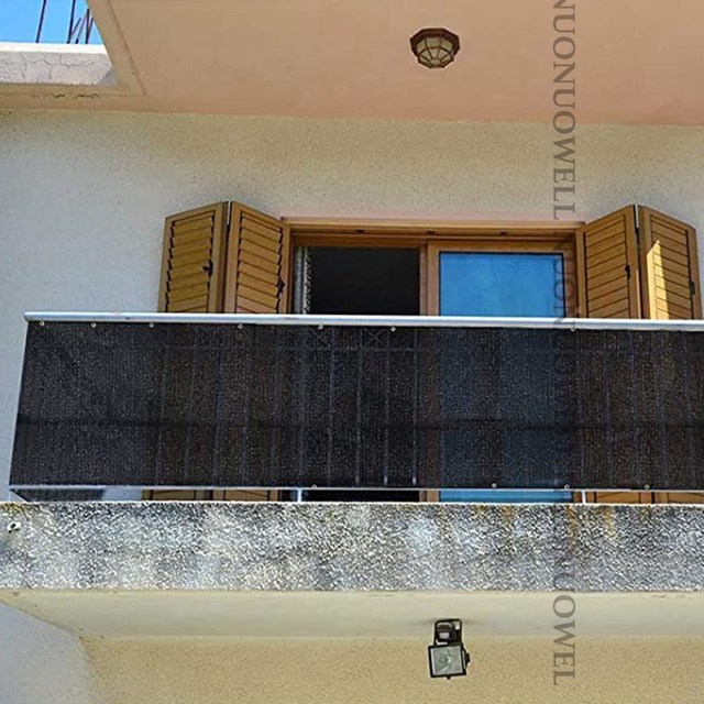 Dostosuj wysokiej jakości czarna anty-UV siatka cieniująca do zagęszczenia balkonu i ogrodzenia, zapewniająca prywatność i ochronę przed słońcem - Wianko - 12