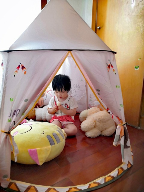 Namiot kempingowy dla dzieci Indian Tribe Play - duży domek do zabawy w plemienne motywy, składany i przenośny z oświetleniem - Wianko - 21