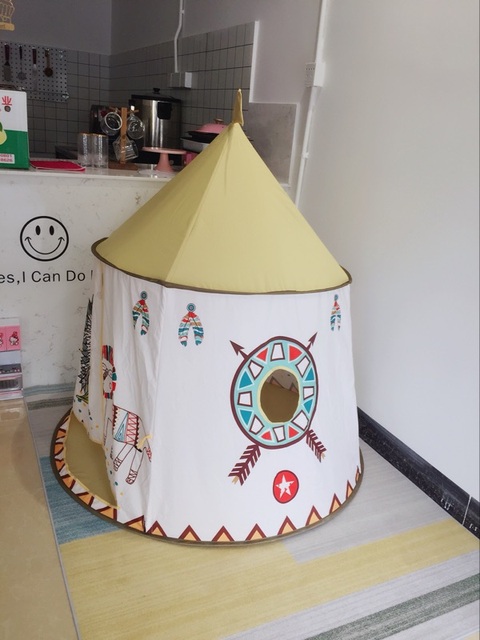 Namiot kempingowy dla dzieci Indian Tribe Play - duży domek do zabawy w plemienne motywy, składany i przenośny z oświetleniem - Wianko - 23