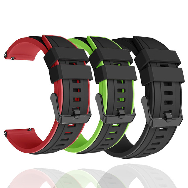 Pasek silikonowy do zegarka Realme 2 S Pro - inteligentna dwukolorowa bransoletka Quick Release - Wianko - 3