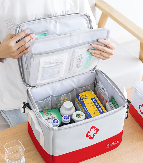 Organizer torba apteczna podróżna z warstwowym układem do przechowywania leków - Wianko - 7