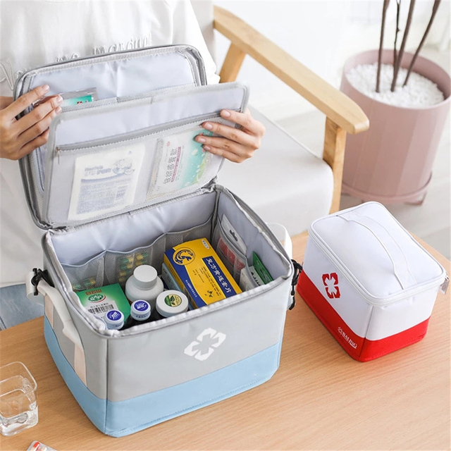 Organizer torba apteczna podróżna z warstwowym układem do przechowywania leków - Wianko - 8