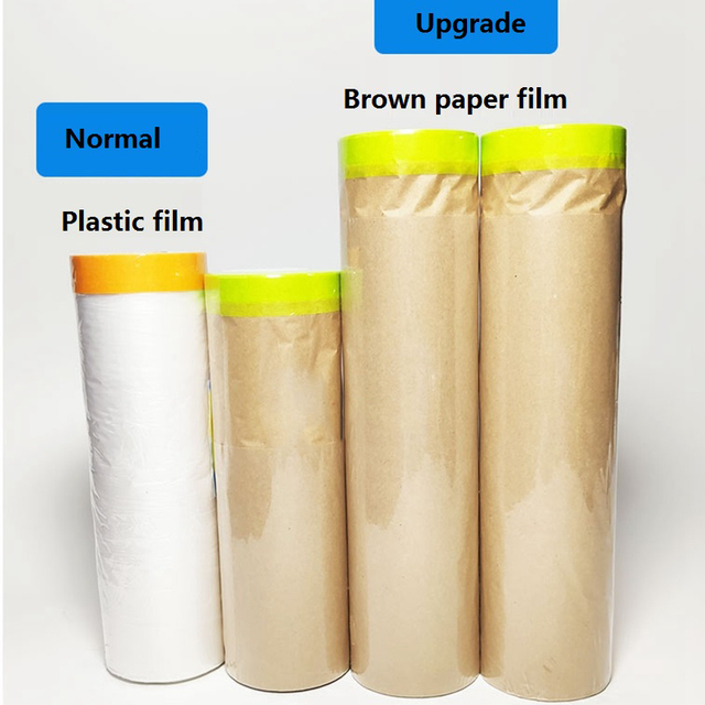 Farba w sprayu do renowacji samochodów z nowym materiałem ochronnym, papierem maskującym, plastikowym papierem pakowym, folią barierową i taśmą ochronną - Wianko - 9