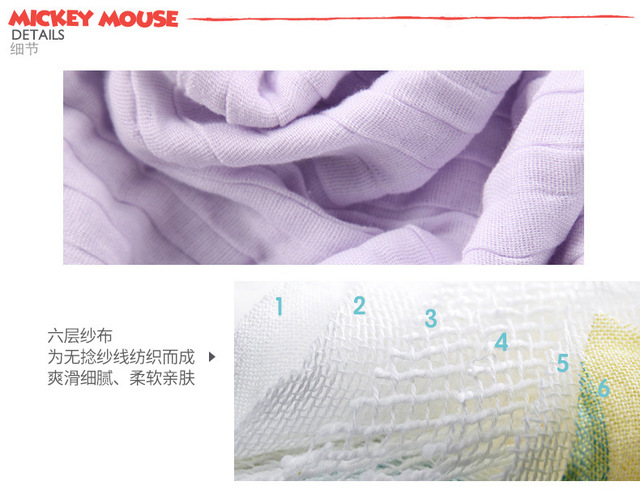 Ręcznik bawełniany dla niemowląt z motywem Disney Minnie Mickey Goofy Pluto Daisy, tkanina gęsta, 6-warstwowa - Wianko - 8