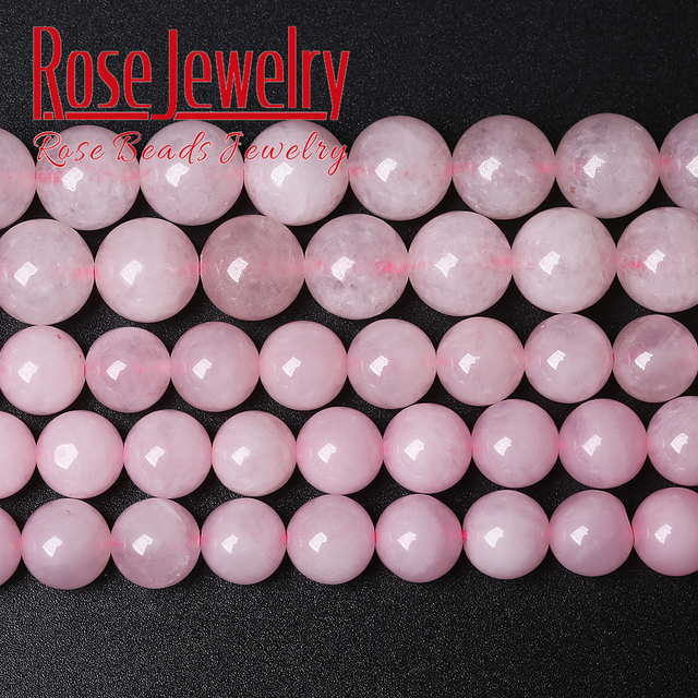 Naturalne różowe opalowe koraliki okrągłe 6-12mm - kamienne luźne paciorki do tworzenia biżuterii DIY - Wianko - 6