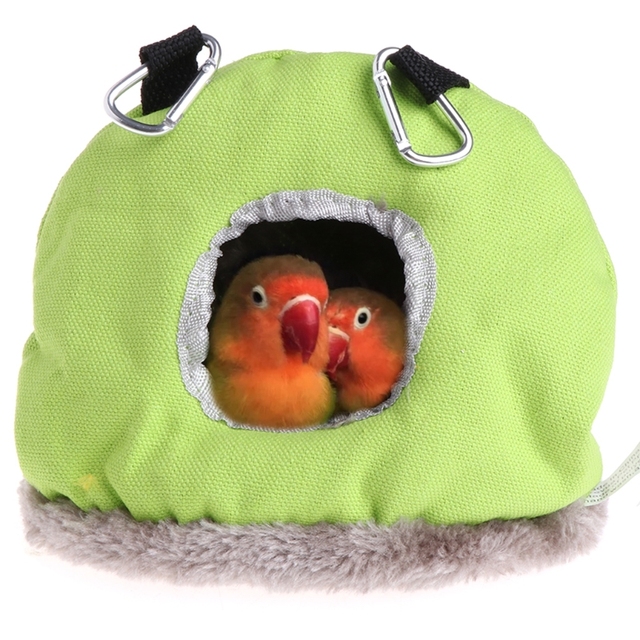 Gniazdo papugi pluszowe zimowe hamak huśtawka do zawieszenia łóżko jaskinia, 3 rozmiary - Wianko - 6
