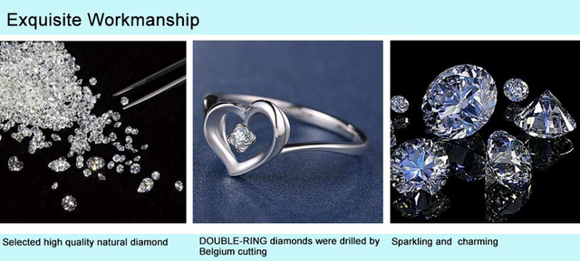 Pierścień DOUBLE-R z 100% prawdziwym diamentem, wykonany z 925 Sterling srebra - Wianko - 16