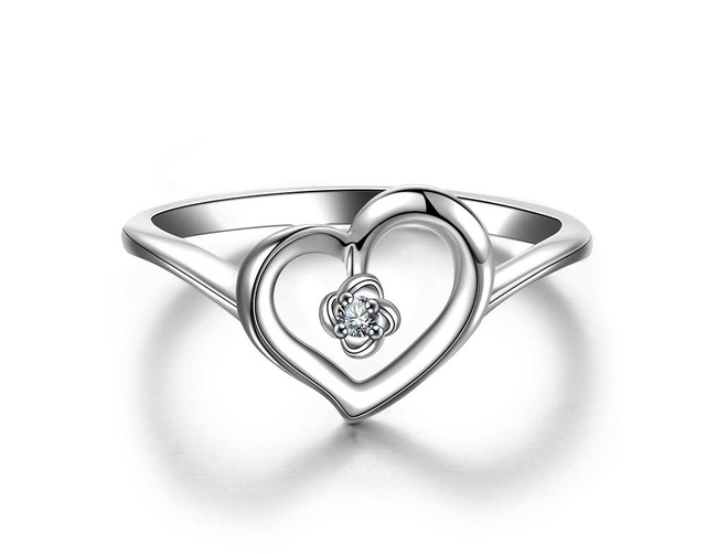 Pierścień DOUBLE-R z 100% prawdziwym diamentem, wykonany z 925 Sterling srebra - Wianko - 8