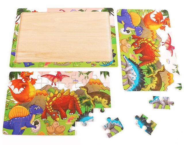 Drewniane puzzle zwierząt dla dzieci, 3D, edukacyjne - Wianko - 5