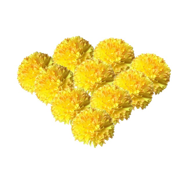 Bukiet kwiatów jedwabnych - nagietek w kuli - dekoracje DIY - Wianko - 7
