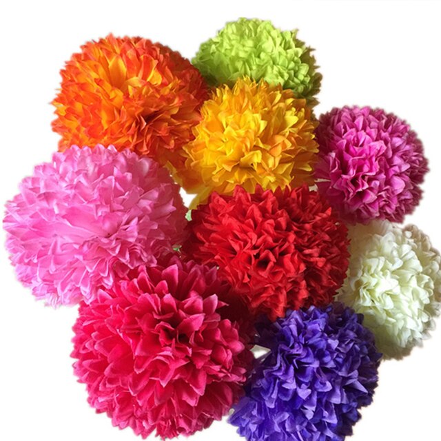 Bukiet kwiatów jedwabnych - nagietek w kuli - dekoracje DIY - Wianko - 10