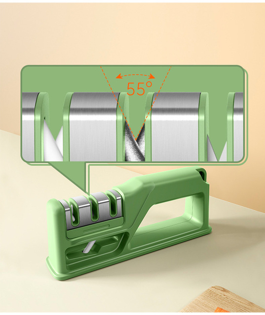 Profesjonalna trójstopniowa ostrzałka do noży kuchennych ze stali nierdzewnej - Wianko - 14