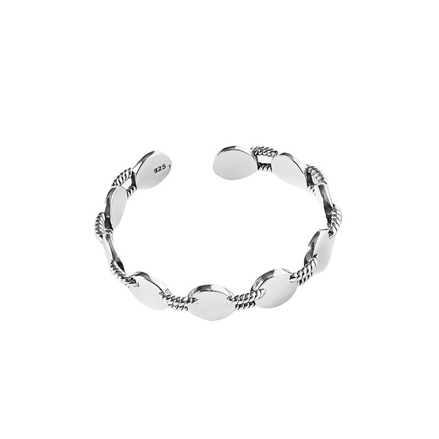 Bransoletka minimalistycznego stylu w kształcie geometrycznej spirali ze srebra, idealna na party - Wianko - 7