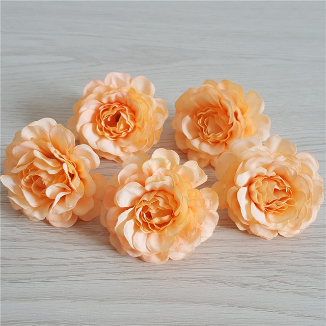 10 sztuk różowych sztucznych kwiatów z jedwabiu o średnicy 5cm do dekoracji ślubnych, bankietowych i domowych DIY - Wianko - 13