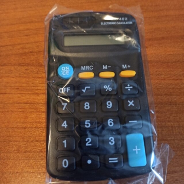 Kalkulator elektroniczny 8-cyfrowy zasilany baterią do zastosowań biurowych i szkolnych - czarny - Wianko - 1