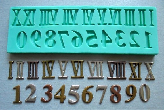 Forma silikonowa na ciasteczka z numerami - rzymskimi, arabskimi, czekoladowymi - Wianko - 1