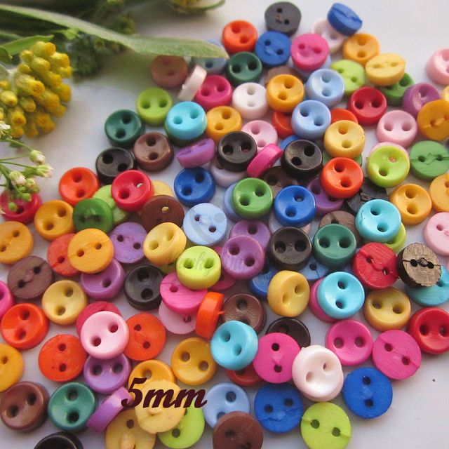 Misa 144 sztuki małych guzików do lalek - 5mm, mieszane kolory - Wianko - 4