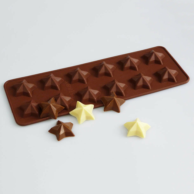 Foremka silikonowa 3D do lodu i czekolady w kształcie 12 gwiazdek - narzędzie do dekoracji ciast - Wianko - 6