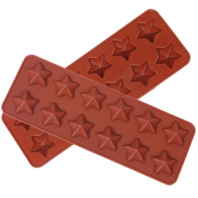 Foremka silikonowa 3D do lodu i czekolady w kształcie 12 gwiazdek - narzędzie do dekoracji ciast - Wianko - 3