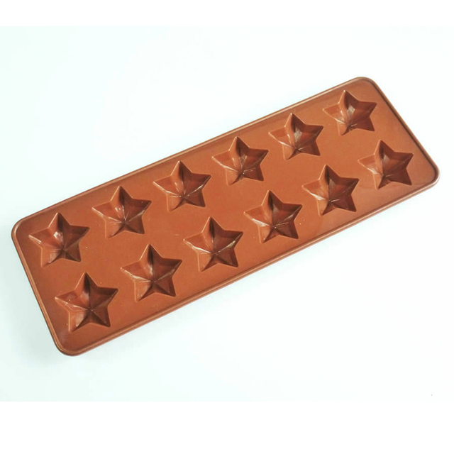 Foremka silikonowa 3D do lodu i czekolady w kształcie 12 gwiazdek - narzędzie do dekoracji ciast - Wianko - 4