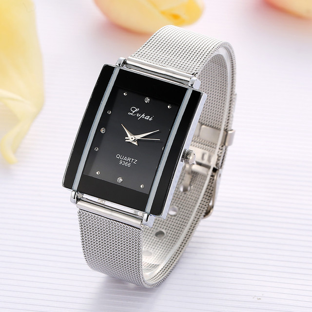 Zegarek damski LVPAI - marka luksusowa, kwadratowy, kwarcowy, bransoleta, sukienkowy LP09 - Wianko - 4