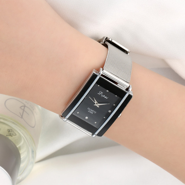Zegarek damski LVPAI - marka luksusowa, kwadratowy, kwarcowy, bransoleta, sukienkowy LP09 - Wianko - 11