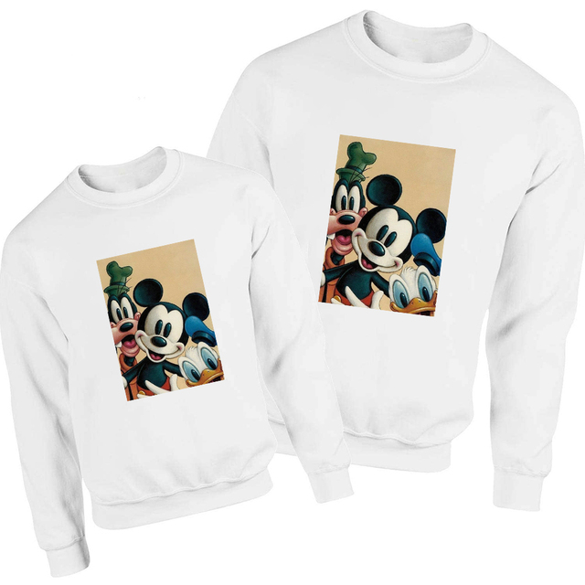 Mickey Tata Bluza Disney Podstawowy Wygląd Rodziny Harajuku Pulower Estetyka Luźna Bluza Streetwear - Wianko - 19