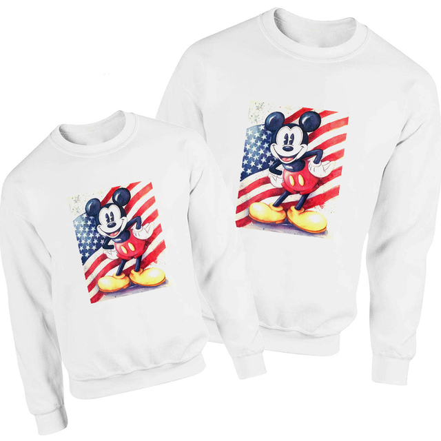 Mickey Tata Bluza Disney Podstawowy Wygląd Rodziny Harajuku Pulower Estetyka Luźna Bluza Streetwear - Wianko - 11