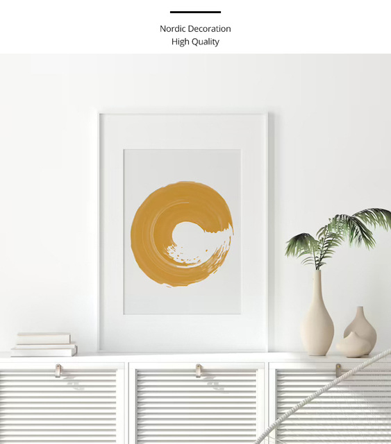 Obraz płótno joga Zen medytacja, pomarańczowo-żółte koło, plakat druk Wall Art, nowoczesny wystrój - Wianko - 6