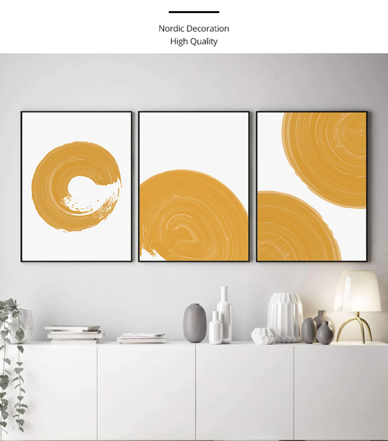 Obraz płótno joga Zen medytacja, pomarańczowo-żółte koło, plakat druk Wall Art, nowoczesny wystrój - Wianko - 3