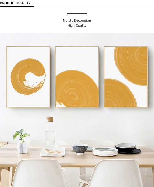 Obraz płótno joga Zen medytacja, pomarańczowo-żółte koło, plakat druk Wall Art, nowoczesny wystrój - Wianko - 2