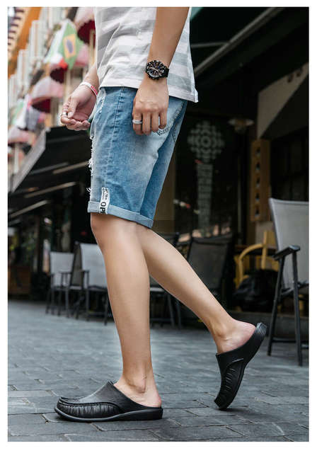 Sandały damskie z motywem domek letniskowy, lekkie klapki japonki mężczyzna marki, buty Crocsy Runners - Wianko - 9