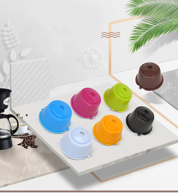 10 kolorowych kapsułek plastikowych do kawy, wielokrotnego użytku, wysokiej jakości - Wianko - 1