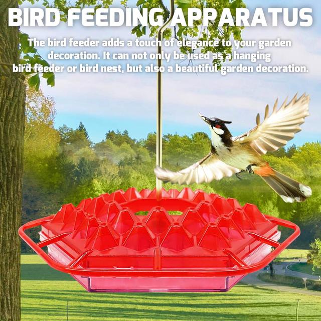 Plastikowy dzbank do karmienia kolibrów na zewnątrz dla ptaków – miseczka fontanna na dziedzińcu - Wianko - 4