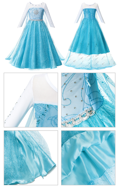 Przebranie sukienka księżniczki Anna Elsa Halloween dla dziewczynek - Wianko - 24