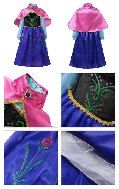 Przebranie sukienka księżniczki Anna Elsa Halloween dla dziewczynek - Wianko - 18