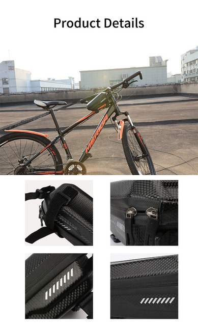 Torba przechowywania na górną rurę przednią, wodoszczelna, twarda osłona - rowerowa torba Eva - Wianko - 5