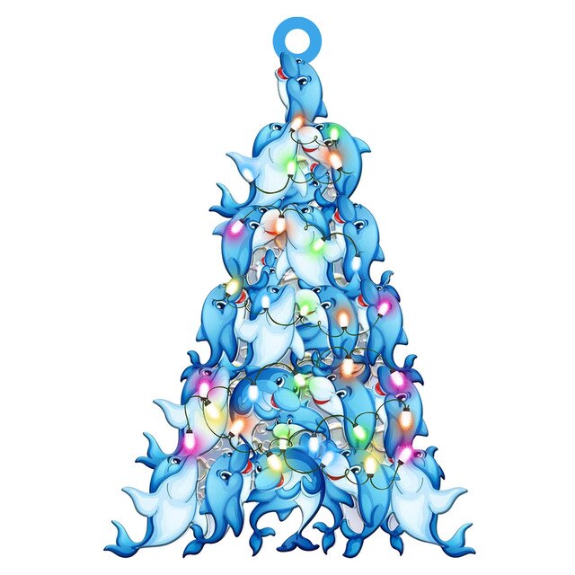 Drewniany Bożonarodzeniowy Wiszący Ornament Dekoracyjny w kształcie drzewa - Prezenty Świąteczne 2021 - Wianko - 7