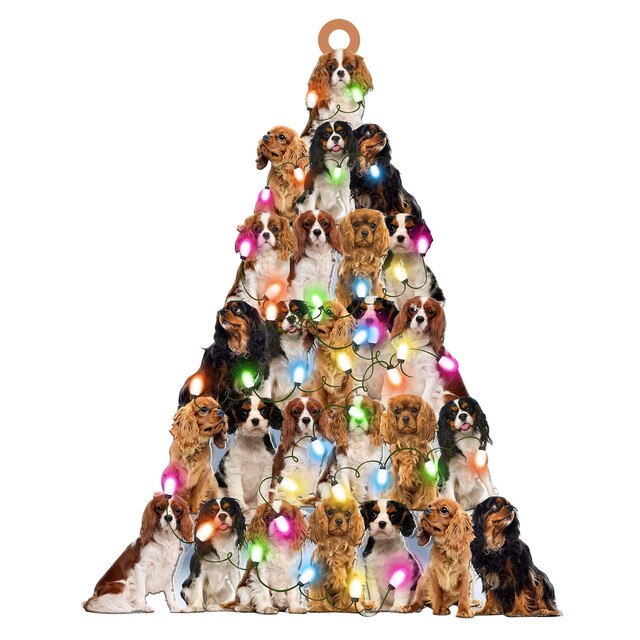 Drewniany Bożonarodzeniowy Wiszący Ornament Dekoracyjny w kształcie drzewa - Prezenty Świąteczne 2021 - Wianko - 8