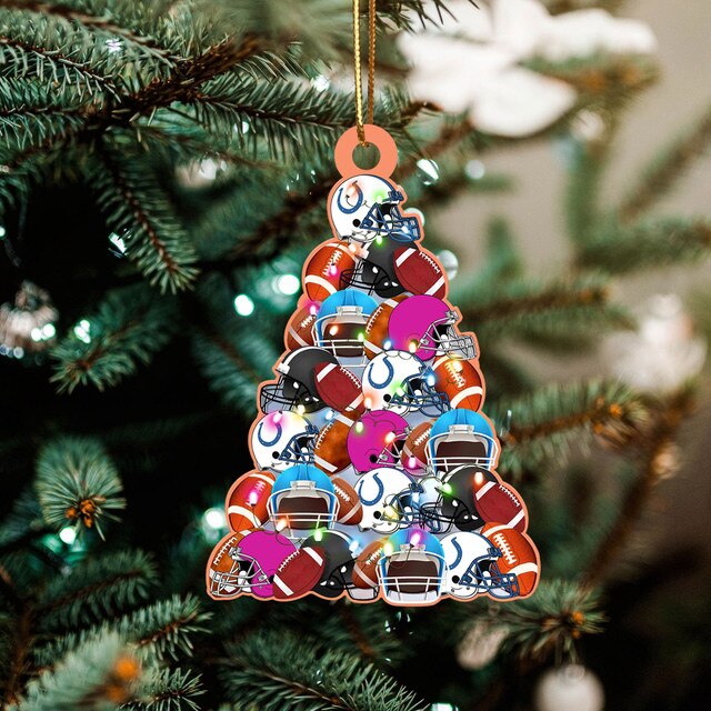 Drewniany Bożonarodzeniowy Wiszący Ornament Dekoracyjny w kształcie drzewa - Prezenty Świąteczne 2021 - Wianko - 13