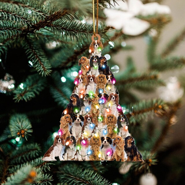 Drewniany Bożonarodzeniowy Wiszący Ornament Dekoracyjny w kształcie drzewa - Prezenty Świąteczne 2021 - Wianko - 20