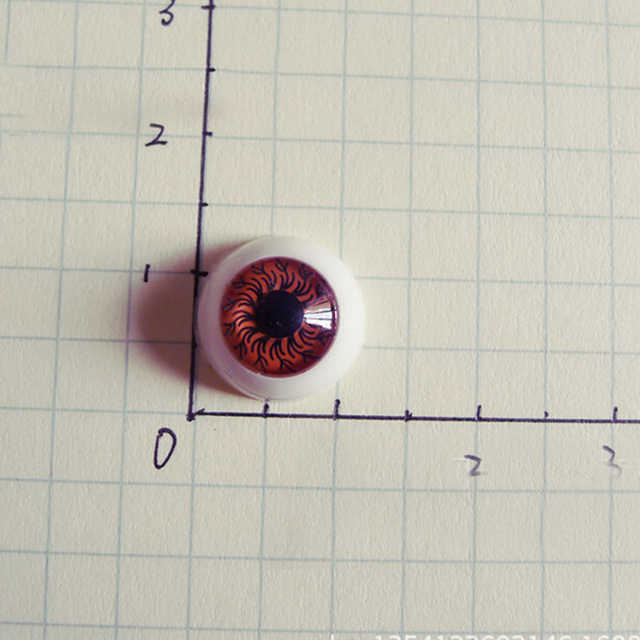 Pary 12mm akrylowych półokrągłych oczu dla lalek - zestaw 5 kolorów - Wianko - 5