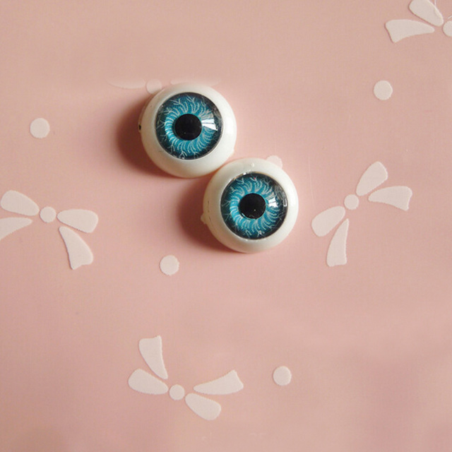 Pary 12mm akrylowych półokrągłych oczu dla lalek - zestaw 5 kolorów - Wianko - 7